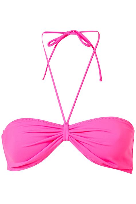 pink bandeau bikini top